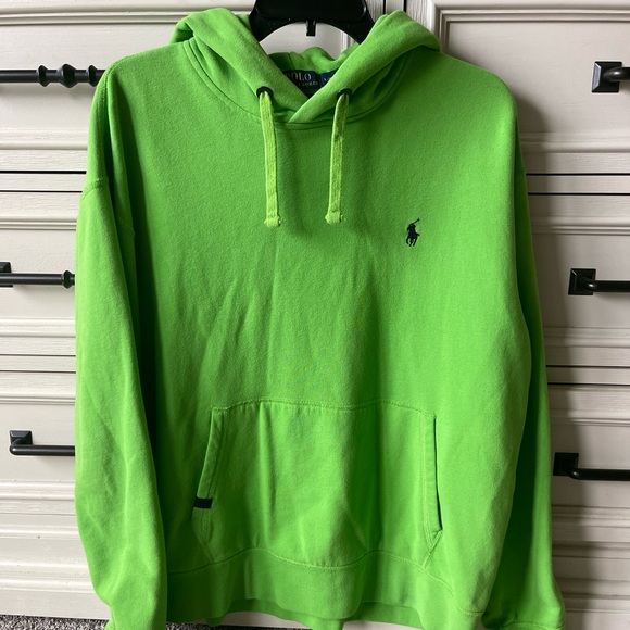 Polo Ralph Lauren Green Sweatshirt performance Hoodie size large - Picture 1 of 6